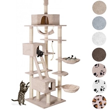Deckenspanner Kratzbaum Kletterbaum von Happypet, deckenhoch, beige