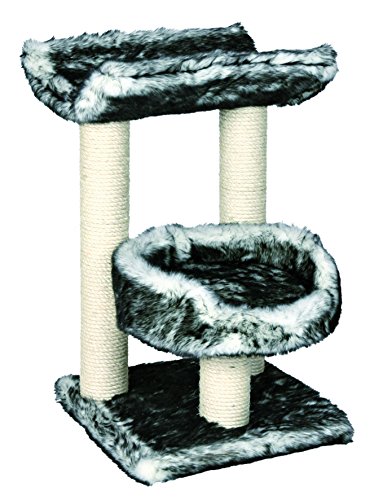 Kratzbaum Isaba, mit Langhaarplsch, 62 cm, schwarz-weiss, kaufen