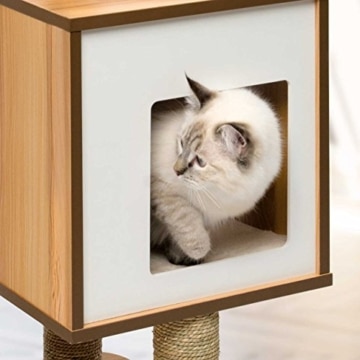 vesper-katzenmoebel-base-walnut-kubus-hoehle-mit-einer-plattform
