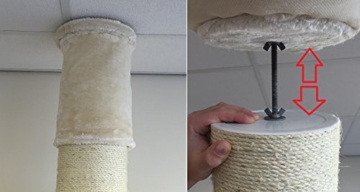 XXL Deckenspanner Kratzbaum Maine Coon Tower RHR beige 4