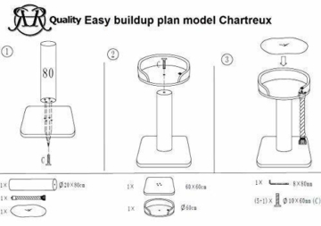 Kratzbaum XXL Chartreux 20cmØ RHRQuality für grosse und schwere Katzen 3
