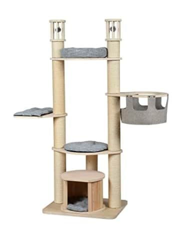 Holzkratzbaum Woody-Tower Kratzbaumland mit Birken-Sperrholz - 