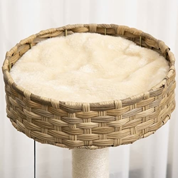 Rattan Kratzbaum PawHut - Naturkratzbaum 95 cm hoch