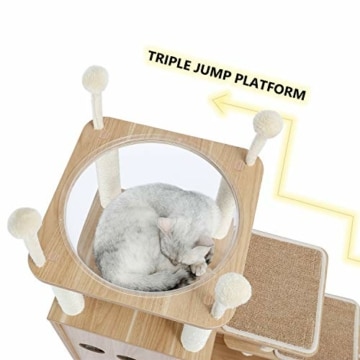 Holzkratzbaum PAWZ Road - Luxus Schloss - Naturkratzbaum aus Holz - 130 cm