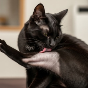 Katzenkrankheiten erkennen 12 stille Warnzeichen, Kahle Stellen lecken  Katze